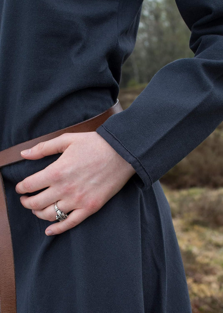 Mittelalter Kleid Afra Damen | Langarm Wikinger Kostüm bodenlang | LARP Gewandung aus Baumwolle für