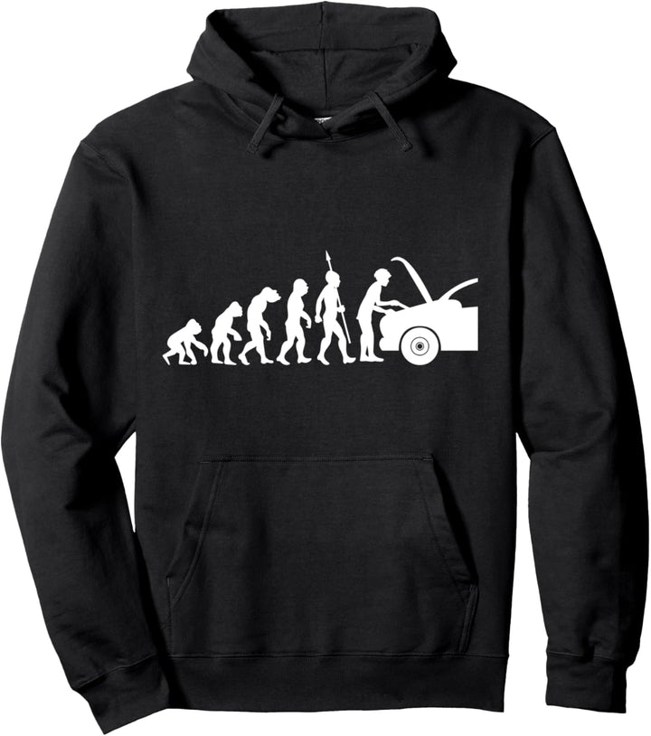 Fahrzeug Mechaniker Evolution Fun Mechatroniker Werkstatt Pullover Hoodie