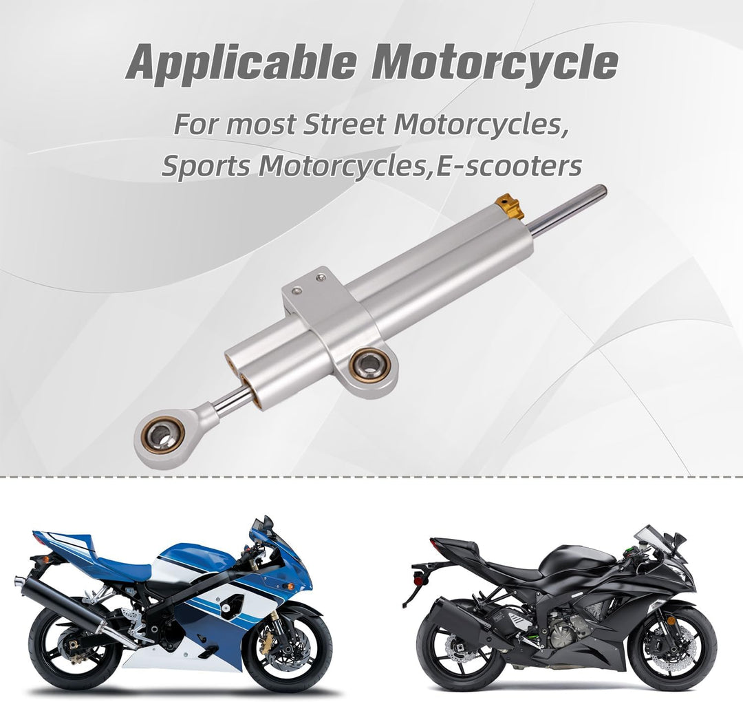 Lenkungsdämpfer Motorrad,CNC Aluminium Motorrad Lenkungsdämpfer Stabilisator Universal Einstellbar F