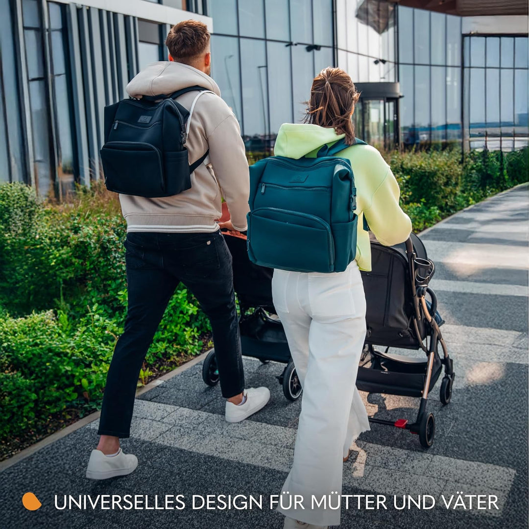 Lionelo Cube Rucksack, Baby Tasche, Wickeltasche, Babysachen, leicht für Spaziergänge und Reisen mit
