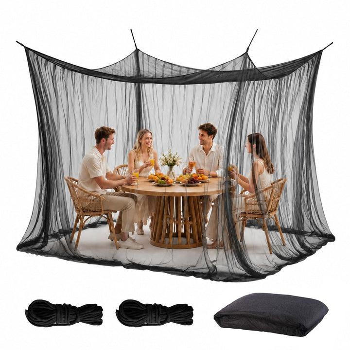Moskitonetz Bett mit 1 Tür, Moskitonetz Camping Extra gross, Mückennetz Bett Geeignet für Pavillons,