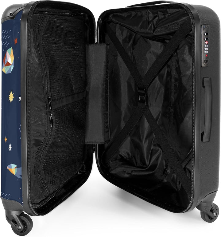 Kinderkoffer Personalisiert, 67 cm - 72 L - Reisekoffer, Rollkoffer Kinder - Trolley Gross Planetenm