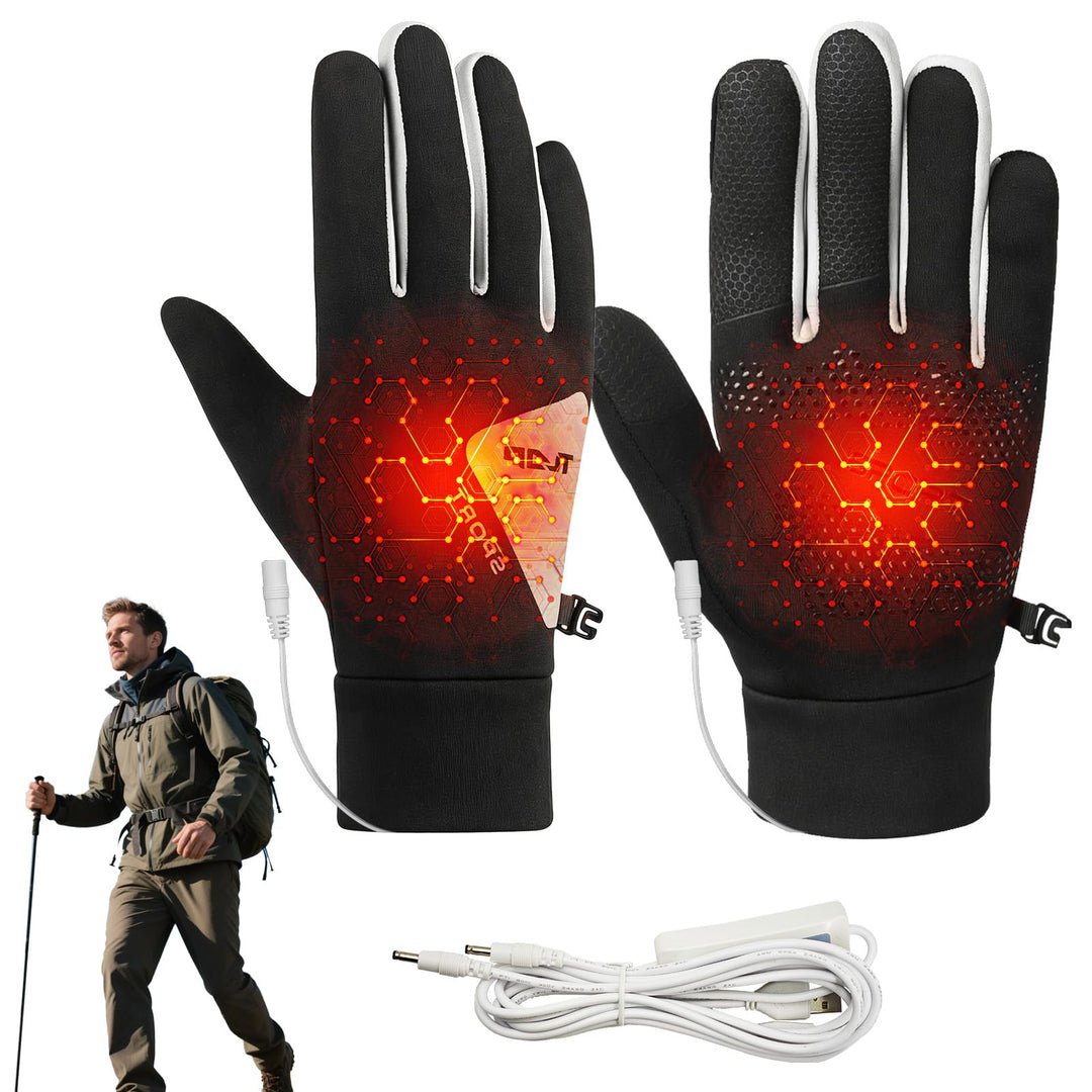 USB Beheizbare Handschuhe für Herren Damen Wasserdichte Winterhandschuhe