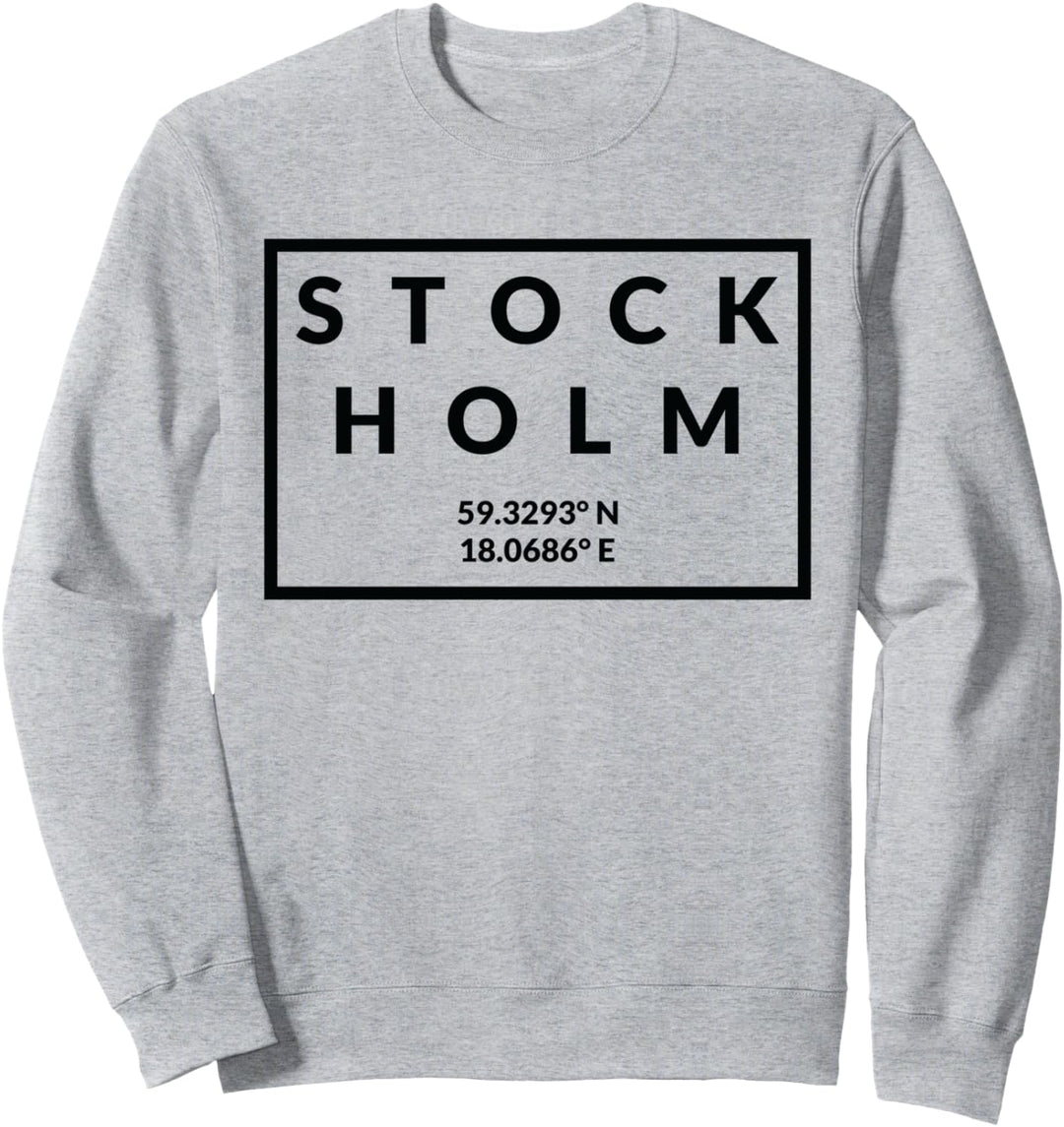 Schweden Hauptstadtkoordinaten – Stockholm Sweatshirt