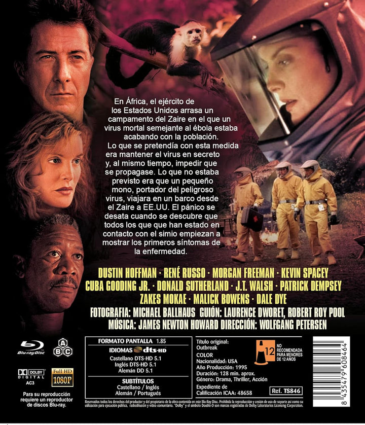 Outbreak - Lautlose Killer 1995 / Estallido Blu-ray EU-Import mit Deutschem Ton, Blu-ray