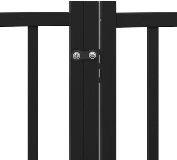 vidaXL Hundetor 6-TLG., Hundegitter Faltbar mit Tür Stützbeine, Schutzgitter für Wohnzimmer Küche Tr