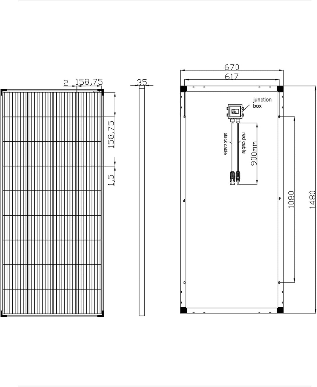 enjoy solar® 200W 12V Monokristallines Solarmodul, PERC 9BB - Solarpanel ideal für Wohnmobil, Balkon