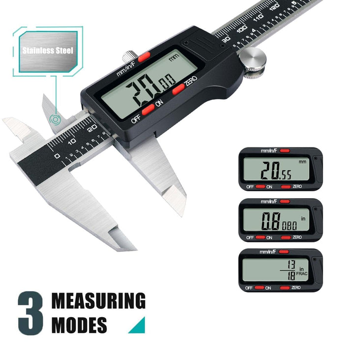 Kynup Messschieber Digital, 150mm / 6-Zoll Digitale Schieblehre Messgerät mit grossem LCD-Display fü
