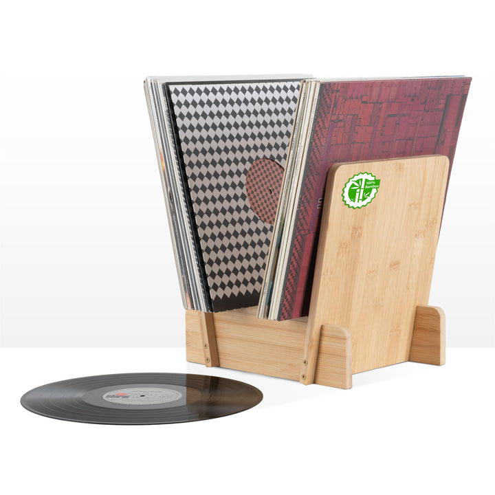 Stagecaptain LPSB-40 Bambus LP-Ständer Regal - Aufbewahrungs-Box für Vinyl-Schallplatten und mehr -