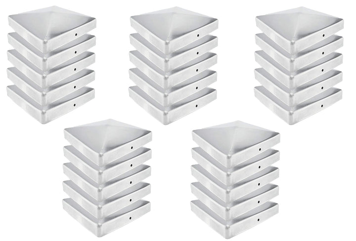 Premium Pfostenkappe 151x151 mm aus Edelstahl für Pfosten 15x15 cm Pyramide Zaunkappe Abdeckkappe 25