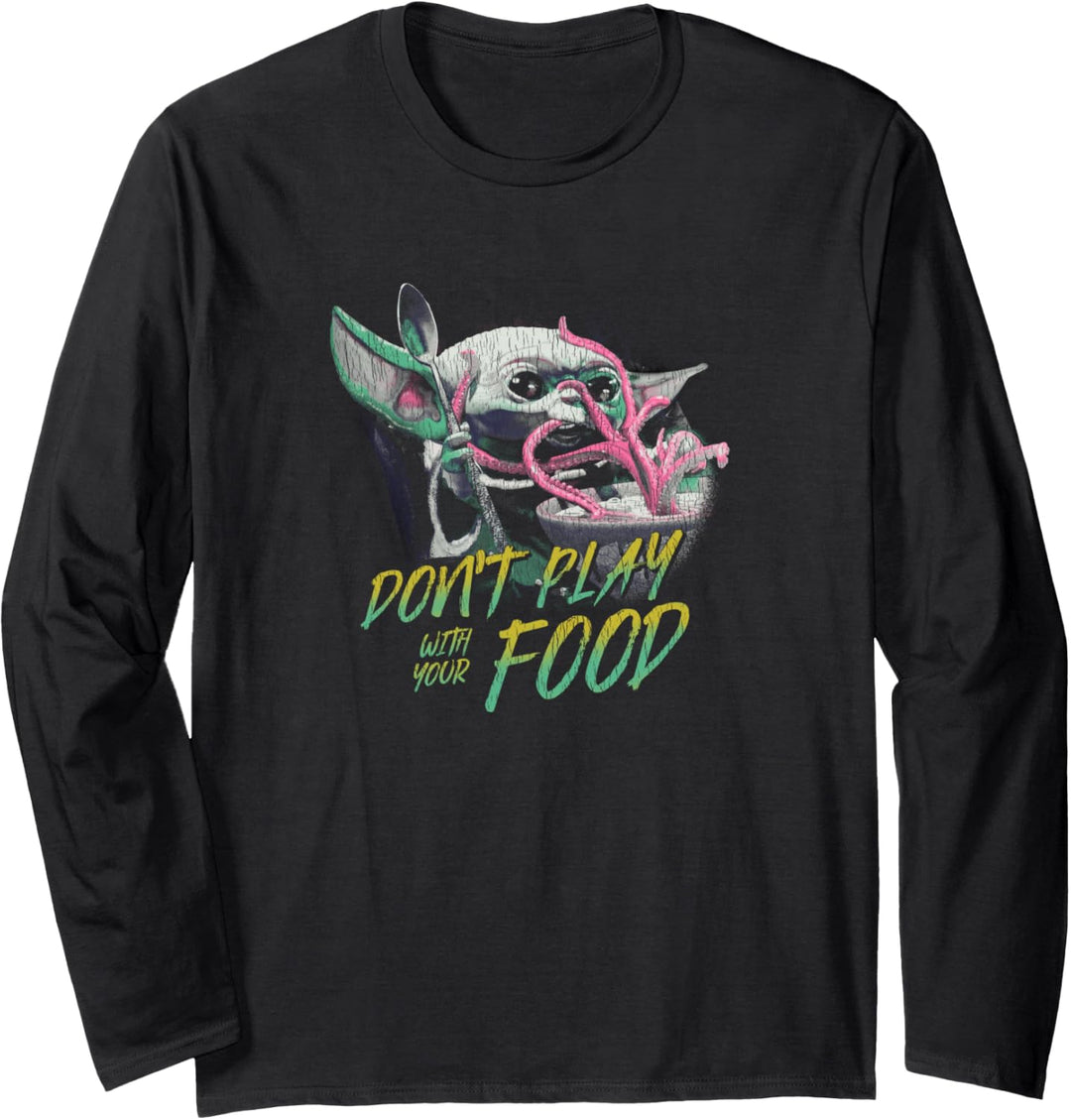 Star Wars The Mandalorian Child Fun Food Langarmshirt