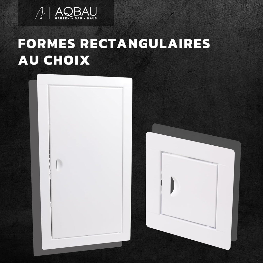 Aqbau® Revisionstür Schwarz Revisionsklappe Revision Wartungstür Metall Schnappverschluss (Einbaumas