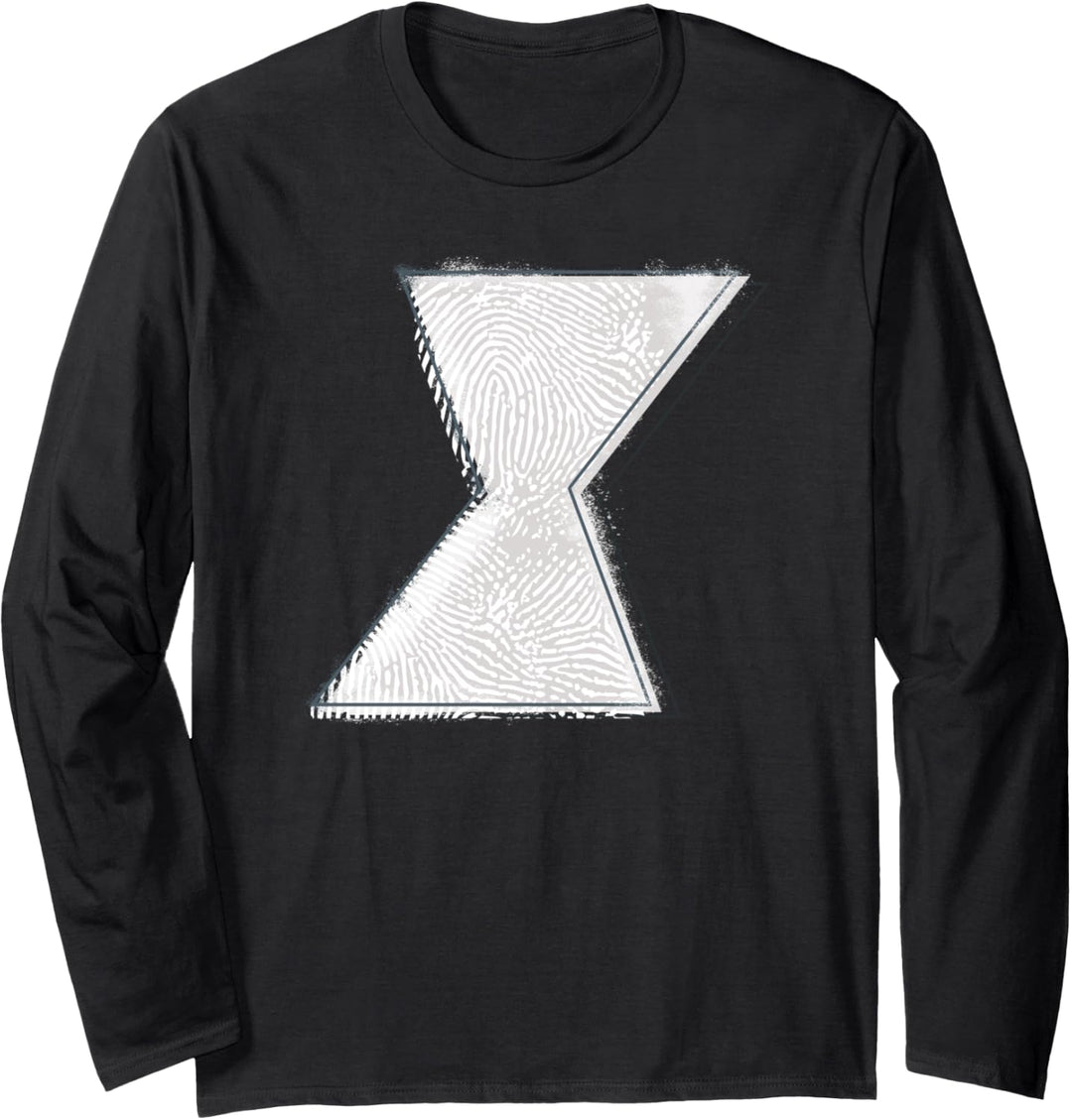 Marvel Black Widow Hourglass Fingerprint Langarmshirt