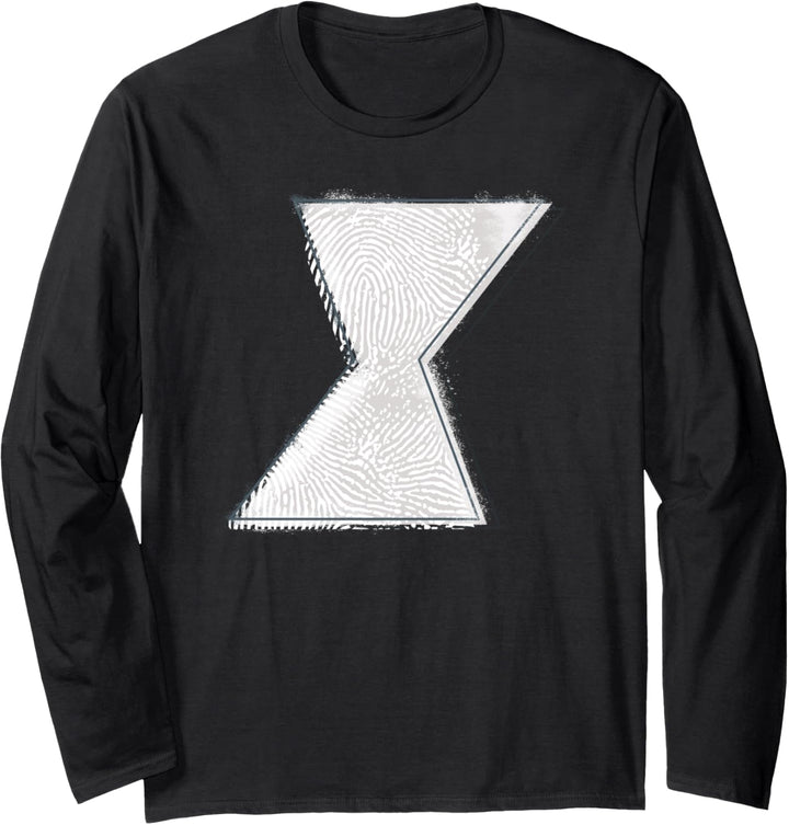 Marvel Black Widow Hourglass Fingerprint Langarmshirt