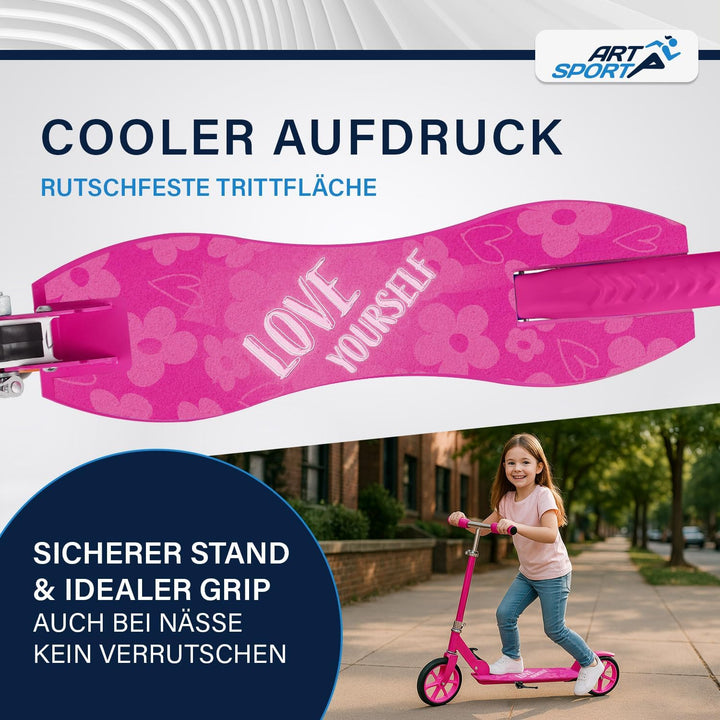 ArtSport Cityroller Scooter mit Big Wheel Räder & Tragegurt - Für Kinder ab 3 Jahren - 4 Designs 88