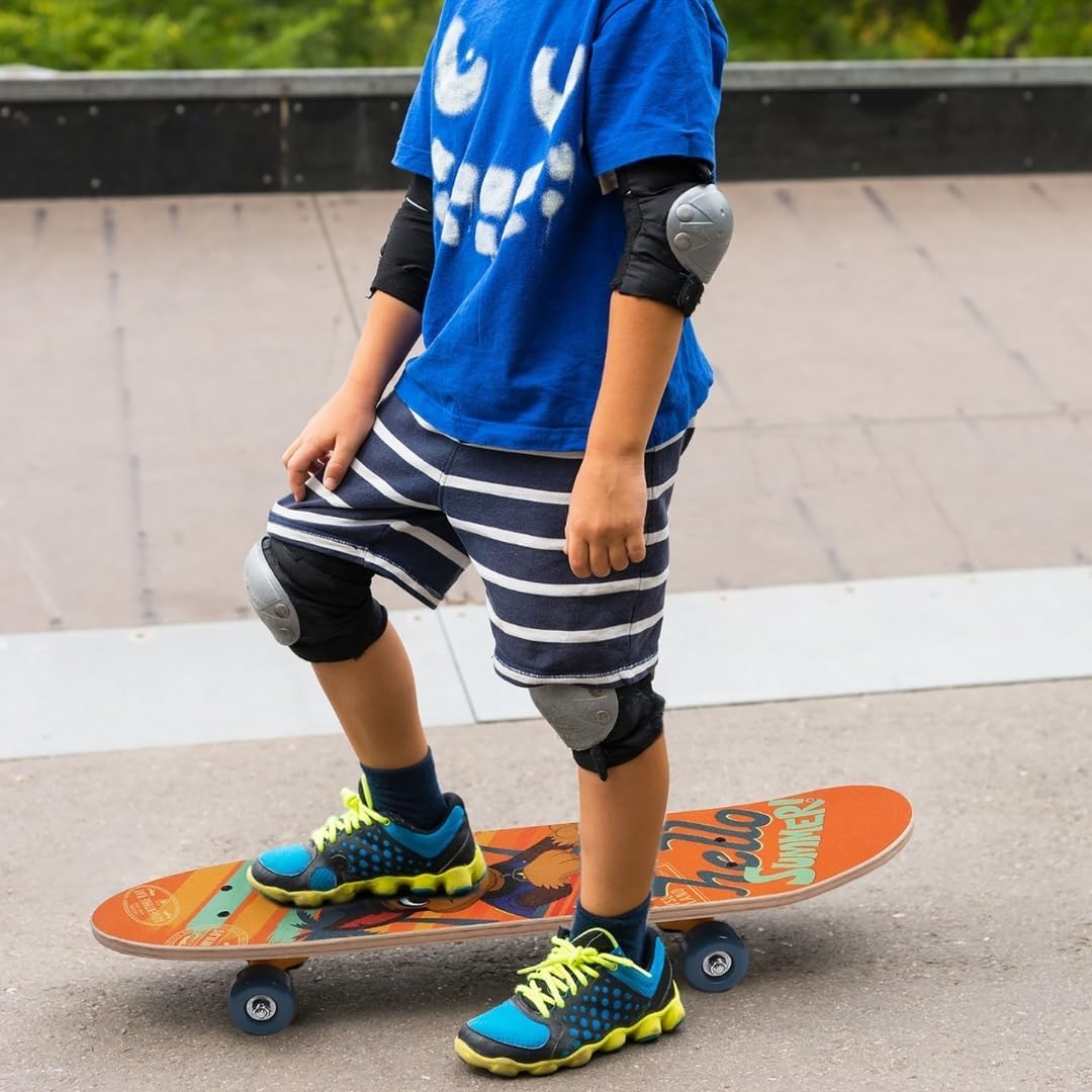 Paw Patrol Chase Holz Skateboard für Jungen 61cm, rutschfestes Brett 20-50kg Mehrfarbig, Mehrfarbig