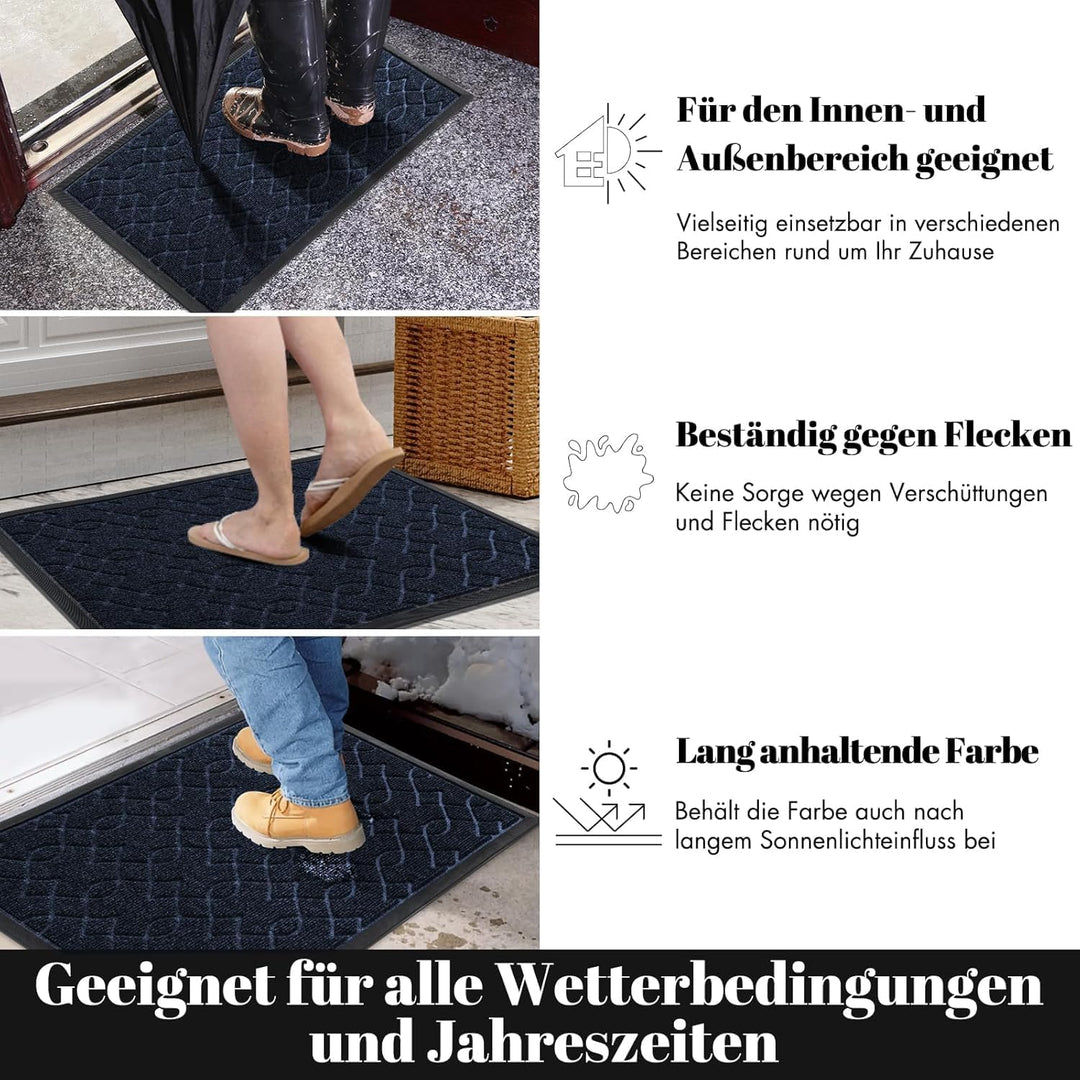 Yimobra Fussmatte Aussen, Waschbar Wetterfest, 120 x 81 cm, Robuste und Wasserabsorbierende, Schmutz