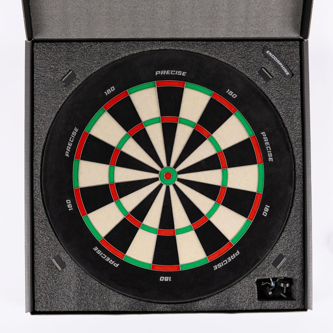 Dartboard Endorphine - Premium Dartboard mit One Piece Zahlenring - 18 Farben - Dartscheibe Nummernr