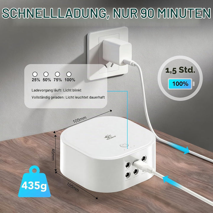 melasta DC Smart Mini-USV 10,8V 5200mAh Verfügt über Einen 6-in-1-Anschluss mit LED-Anzeigeleuchten,