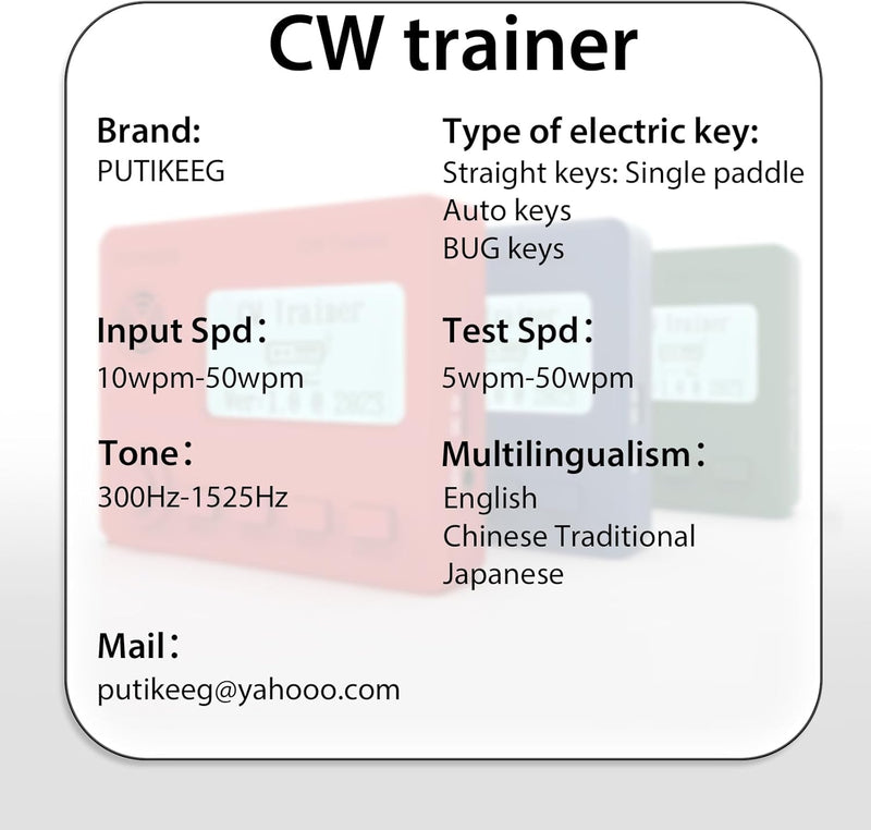 Mini CW Trainer Morse Code Trainer, Moore Simo Wales Code Kurzwelle Radio Schlüssel Auto Key Learnin