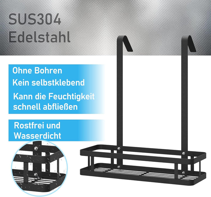 Duschregal Hängeregal Schwarz ohne Bohren Duschregal Duschregal Hängeregal Edelstahl Duschregal zum