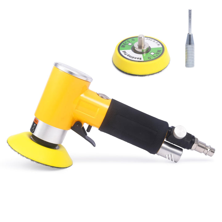 Mini Exzenterschleifer Druckluft Schwingschleifer Polierer,Hohe Geschwindigkeit 12000 RPM,Schleifmas