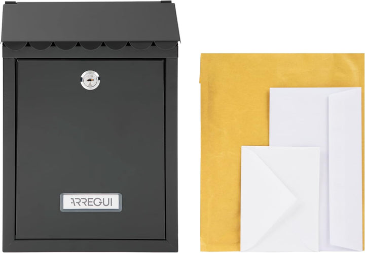 ARREGUI Civic E5724-C Briefkasten aus Verzinktem Stahl, Grösse S (DIN A5 Post), Wandbriefkasten für