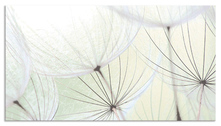 ARTland Spritzschutz Küche aus Alu für Herd Spüle 100x55 cm (BxH) Küchenrückwand mit Motiv Blume Pus
