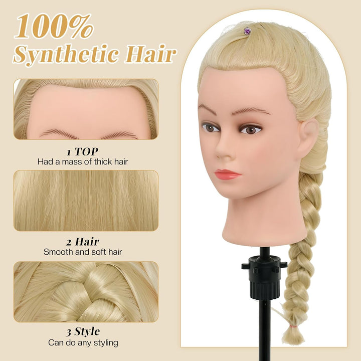 Neverland Beauty 30 Zoll Frisierkopf 100% Synthetisches Haar Trainingsköpfe für Friseure Ausbildung