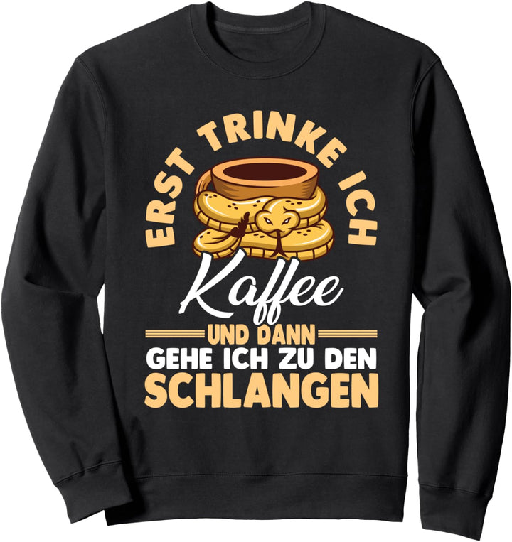 Schlange Kaffe Kaffetrinker Schlangen Sweatshirt
