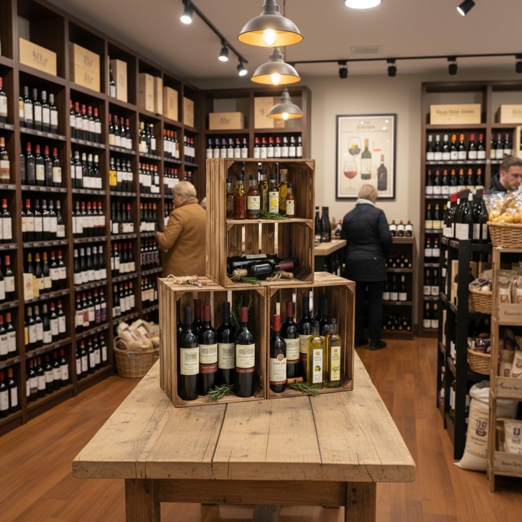 Obstkisten/Weinkisten/Holzkisten Tolle Set-Angebote -Geflammt oder Natur - massiv und stabil - Ideal