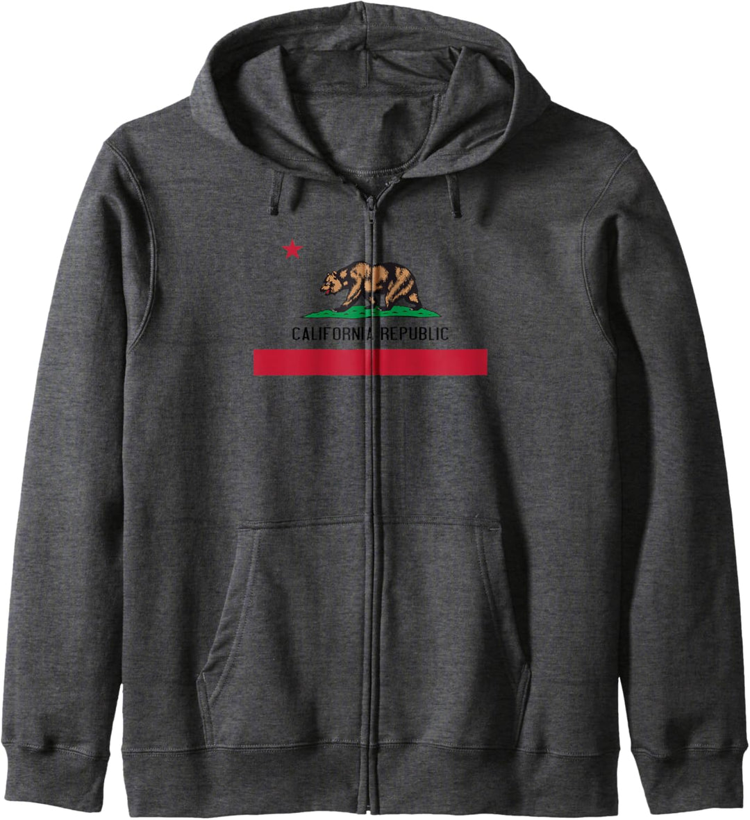 California Republic Bear Flag White Kapuzenjacke