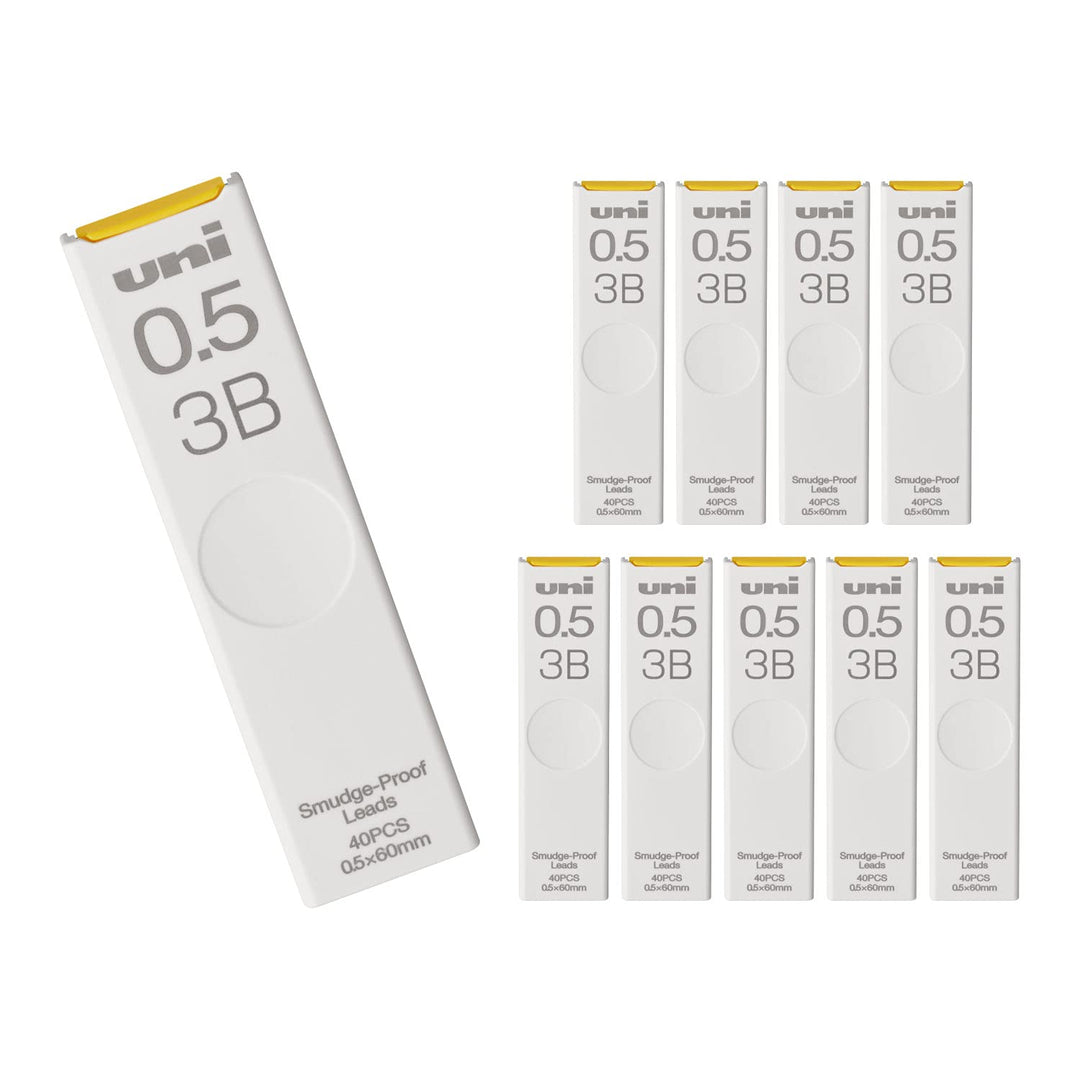 Mitsubishi Pencil Uni Druckbleistiftmine 0,5 3B 10 Count Hako ULS05403B 1 stück (10er Pack) 3B, 1 st