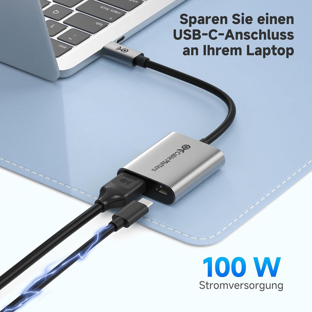 Cable Matters 48Gbps USB C auf HDMI 2.1 Adapter unterstützt 4K@120Hz/8K@60Hz (DSC erforderlich) HDR