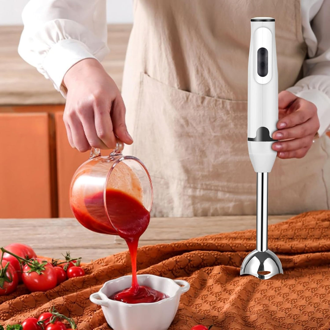 Hausgeräte Stabmixer, 400W Immersion Blender Handheld Stick Blender Electric with Stainless Steel Bl