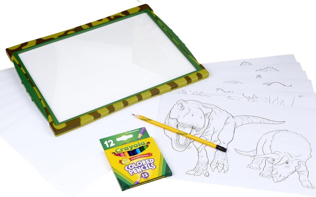 CRAYOLA – Leuchttafel Dinosaurier, Geschenk und Spielzeug für Kinder, ab 6 Jahren, 74-7497