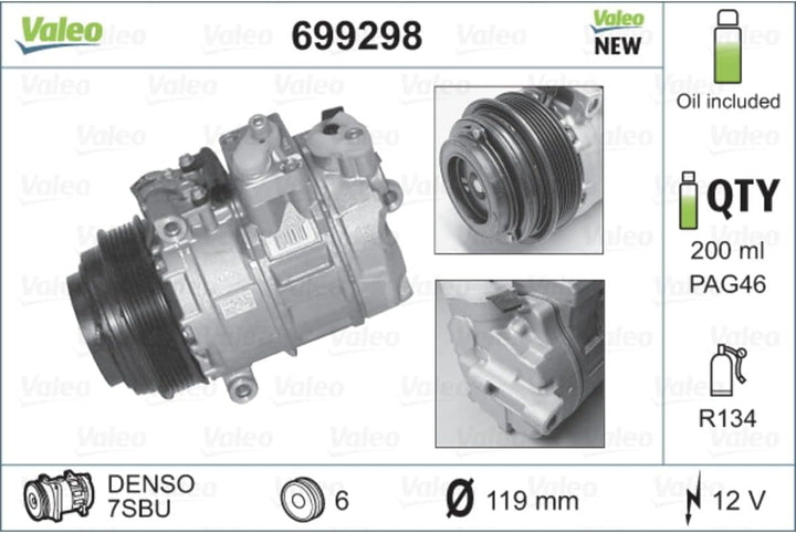 Valeo Kompressor Klimaanlage 699298