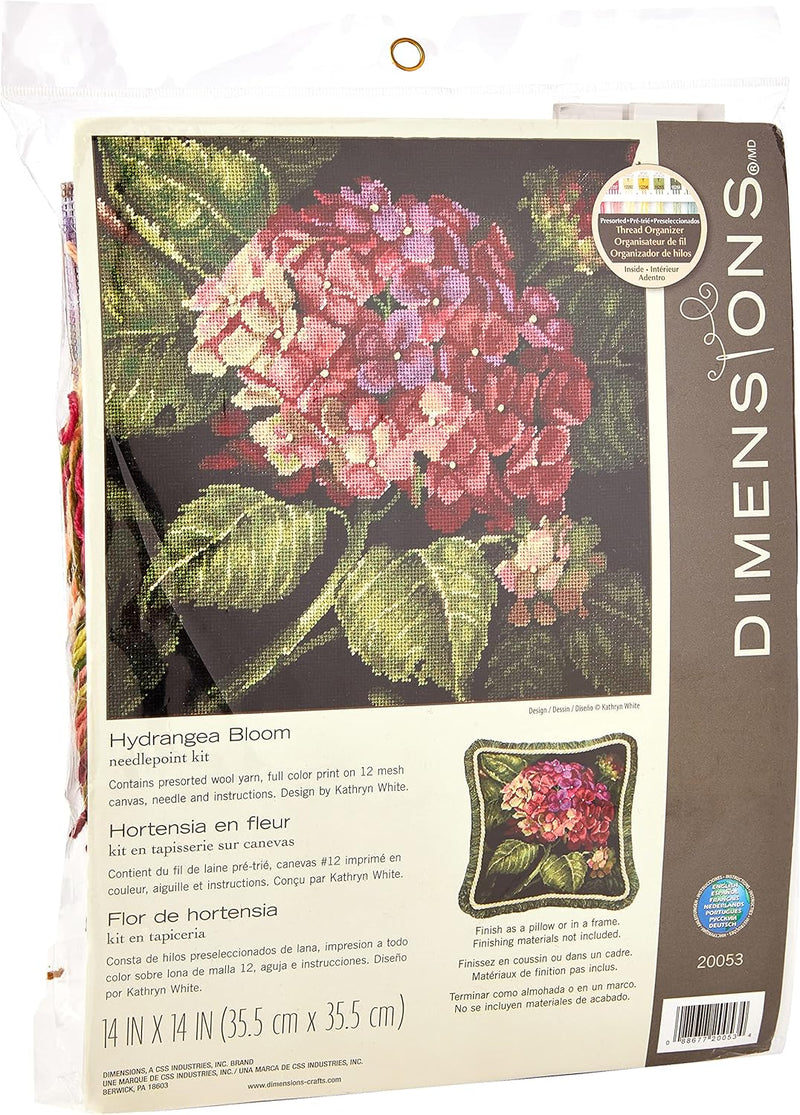 DIMENSIONS Zählmusterpackung mit Zählmuster, verschieden, 35 x 35 x 0.1 cm Hortensie Bloom, Hortensi