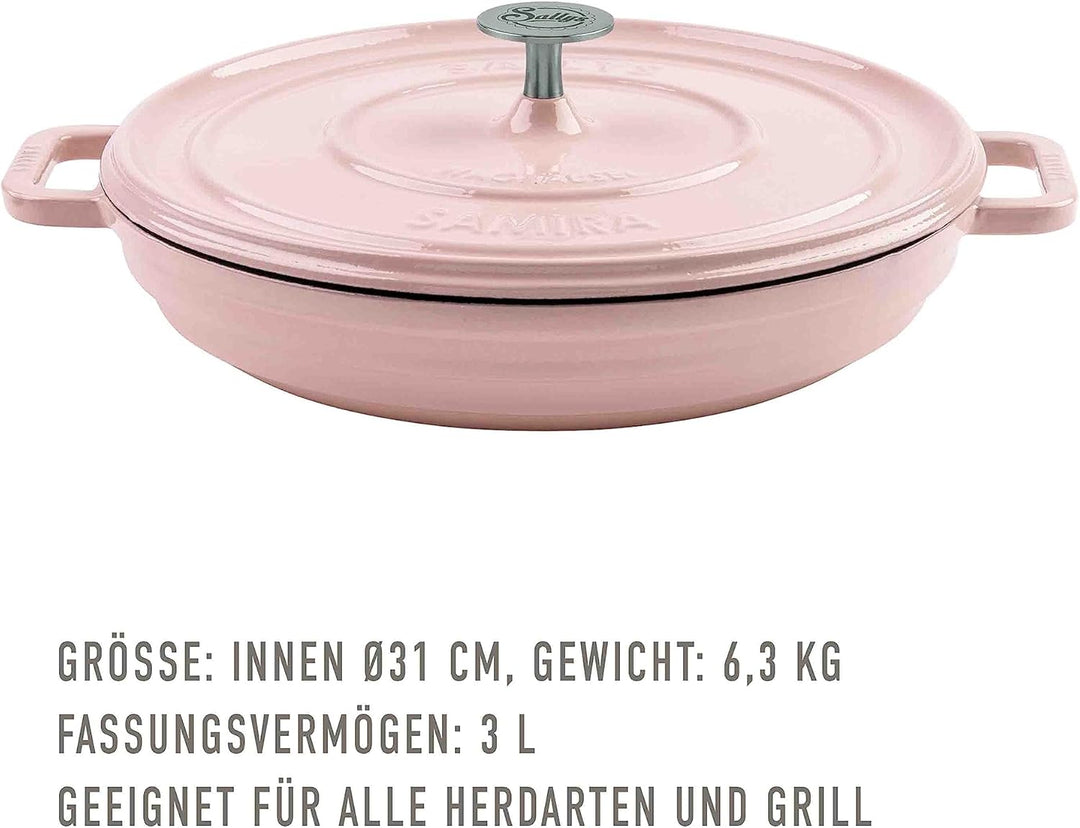 Sallys 'Samira' Deluxe Gusseisentopf - Robustes und Hochwertiges Kochjuwel für Perfektes Garen - für