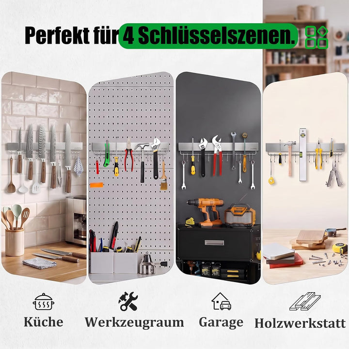 Magnetleiste Messer 43cm, Starker Magnet Messerhalter für Messer, 43cm