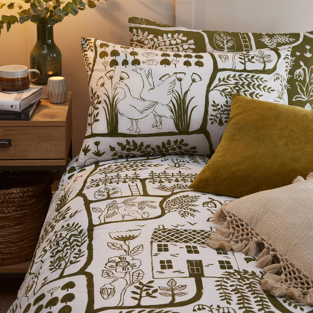 furn. Frida Bettbezug-Set Doppelbett Moos, Doppelbett Moos