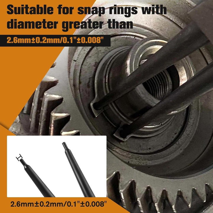 Sicherungsringzange, 13 Zoll (33 cm) – gerade Backen mit geschmiedetem Ende 2,6 mm – robuste Federza