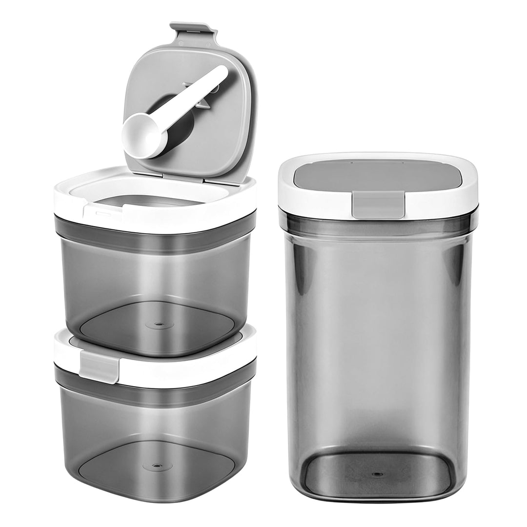 Kaffeedose Set, 800ml+800ml+1800ml, mit magnetischem Löffel UV-Schutz doppelte Dichtung breite Öffnu