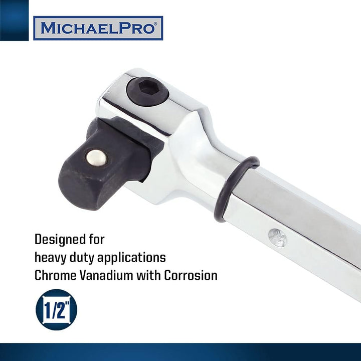 MichaelPro MP007002 1,27 cm Dr. Ausziehbare Brechstange (38,1 cm – 61 cm Länge) / Flexgriff, verbind