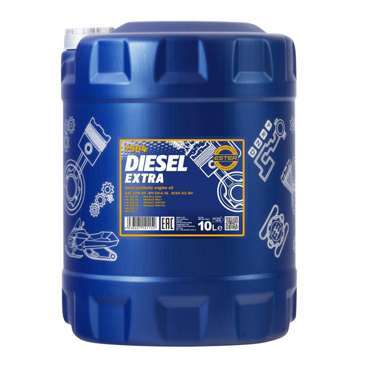MANNOL Diesel Extra 10W-40 API CH-4/SL Motorenöl, 10 Liter, 10 Liter