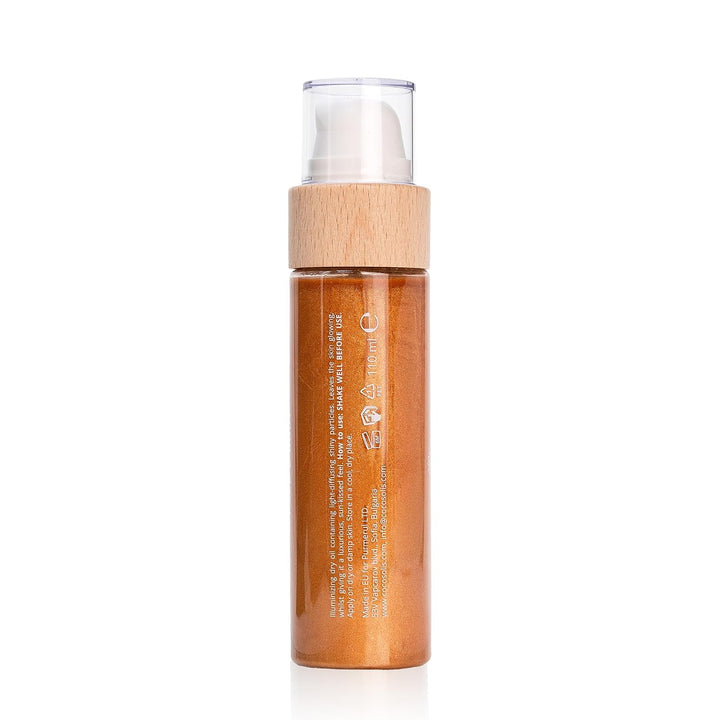 COCOSOLIS GLOW Shimmer Oil - Bio Trockenöl - Schimmerndes Körperöl mit glänzenden Partikel, Verleiht