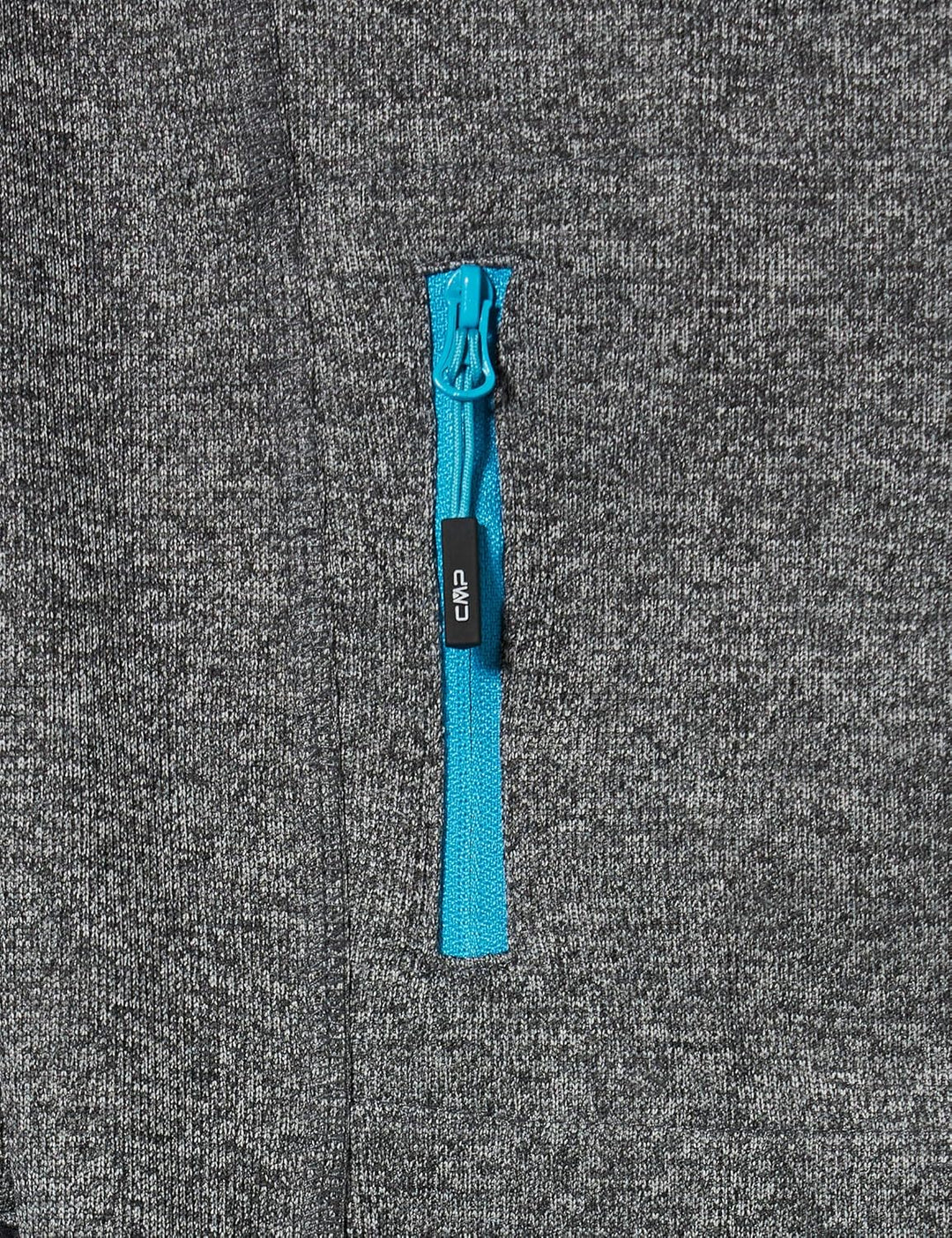 CMP Leichte Fleece-Strickjacke mit Netz, ANTRACITE-CEMENTO