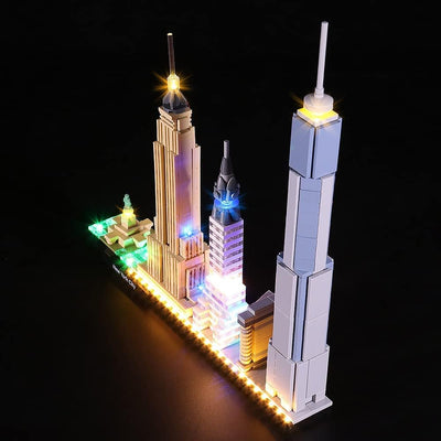 Led Licht Set für Lego Architecture New York City,Dekorations Led Beleuchtungs Set für Lego 21028 Sk