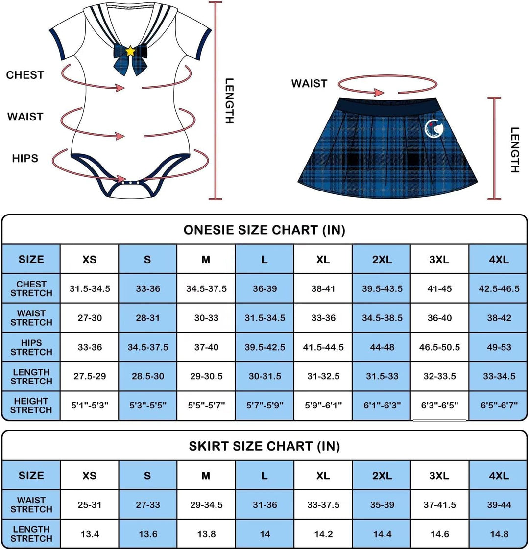 Landofgenie Bodysuit Onesies Rock Set Für Damen Snap Schritt Magic Cosplay Pyjama Blau XS, Blau XS