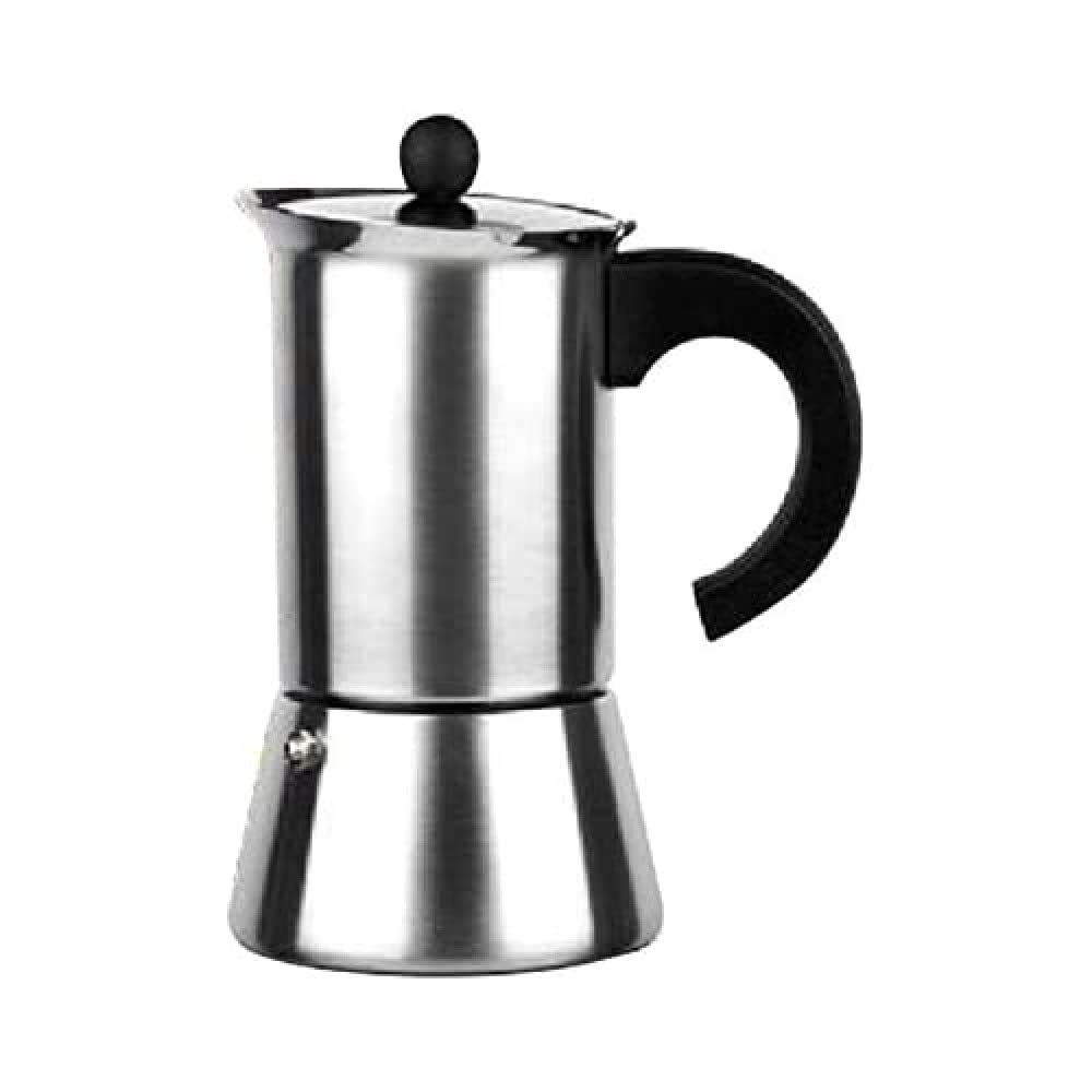 IBILI - Express-Kaffeekocher Indubasic, 4 Tassen, 185 ml, Edelstahl, für Induktionsherde geeignet, 4